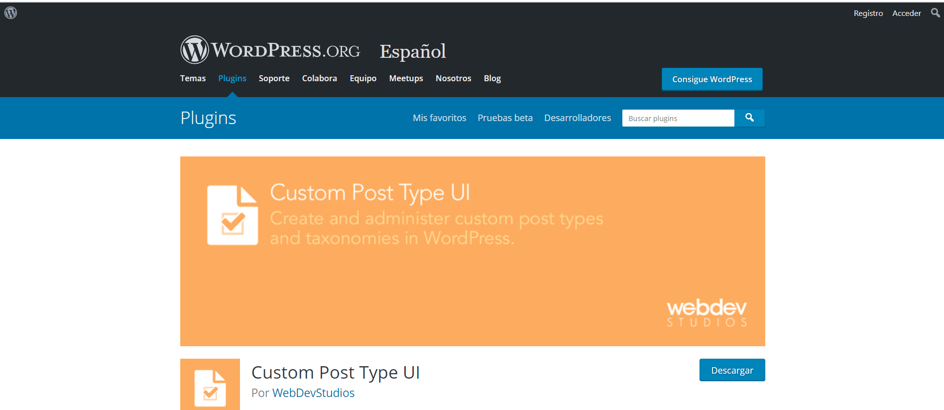 Custom Post Type UI Por WebDevStudios