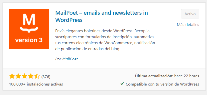 Plugin MailPoet